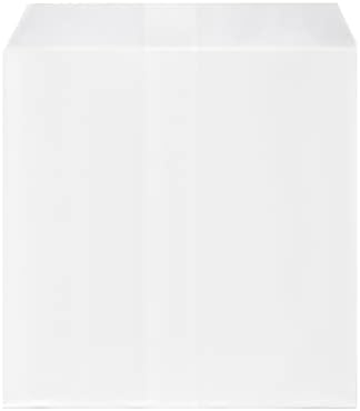 Quotidian White Flat Glassine Paper Bags 5x5 Envelope Pack of 100