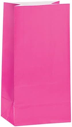 Vibrant Hot Pink Party Bags - Pack of 12