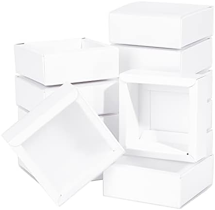 BENECREAT 16 Pack Clear Frosted PVC Gift Boxes