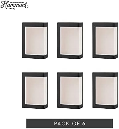 Hammont Cookie Boxes for Gift Giving - 6 Pack Black