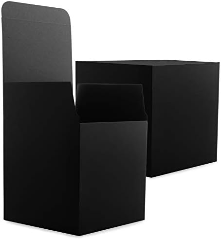15 Pcs Black Gift Boxes with Lids for Wedding and Birthday