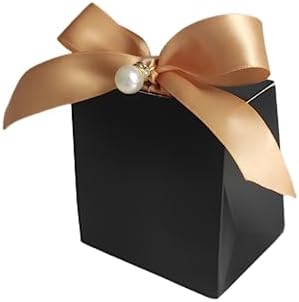 100pcs Gift Boxes with Gold Ribbon and Pearls