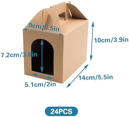 24 PCS Puppy Favors Boxes with Windows Foldable