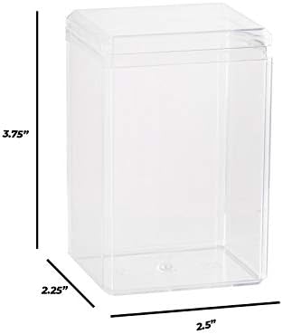 Hammont Acrylic Gift Boxes - 12 Pack Clear Cube Storage