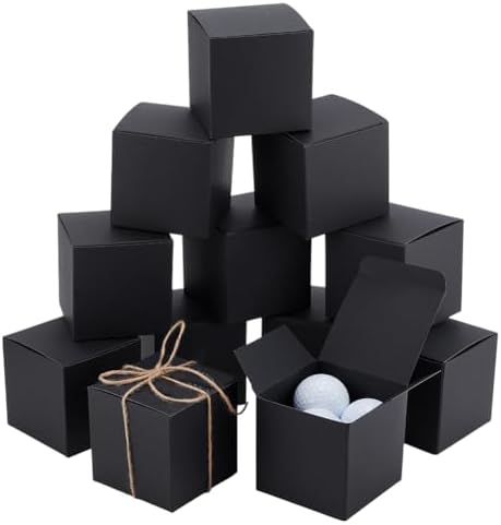 PH PandaHall 30PCS Black Square Gift Boxes for Small Gifts