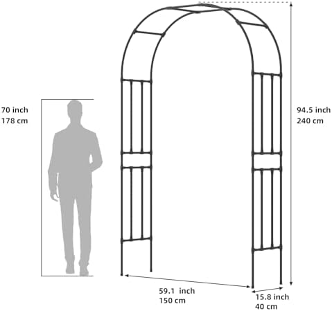Garden Arch Trellis - 59in x 945in for Climbing Plants