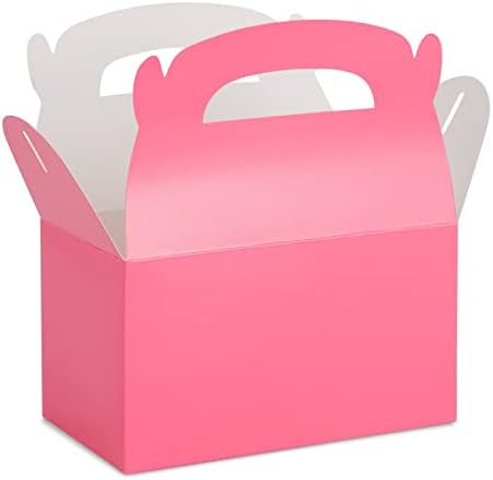 BLUE PANDA 24 Pack Pink Gable Boxes for Parties