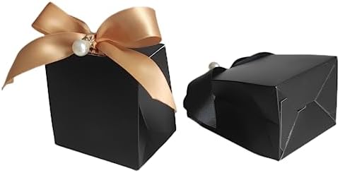 100pcs Gift Boxes with Gold Ribbon and Pearls