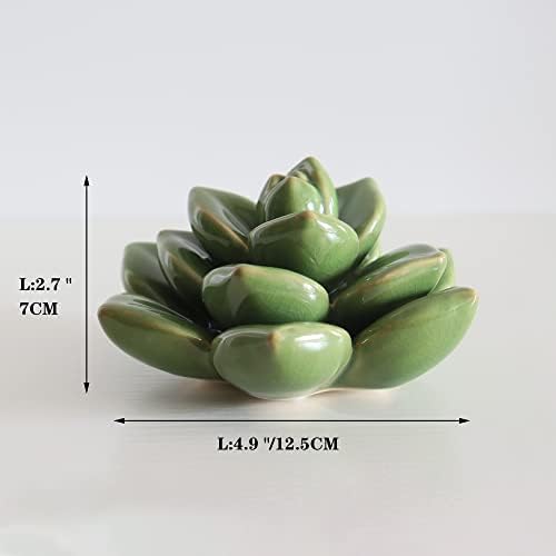 Ceramic Succulent Flower Table Top Decor with Stable Base