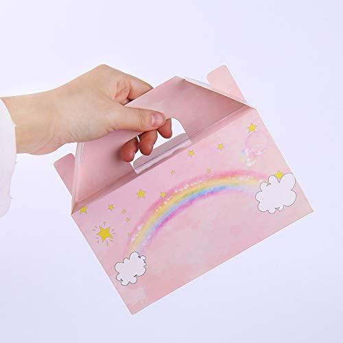 KEPATO 24 Pack Rainbow Party Treat Boxes