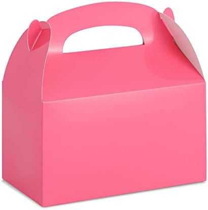 BLUE PANDA 24 Pack Pink Gable Boxes for Parties