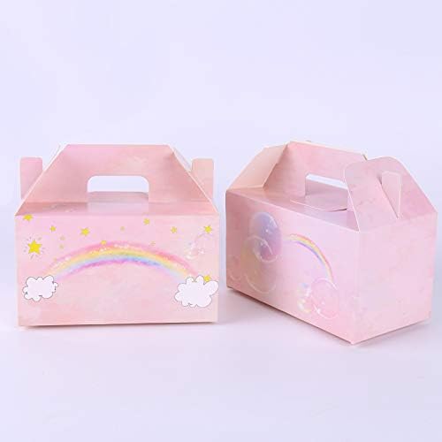 KEPATO 24 Pack Rainbow Party Treat Boxes