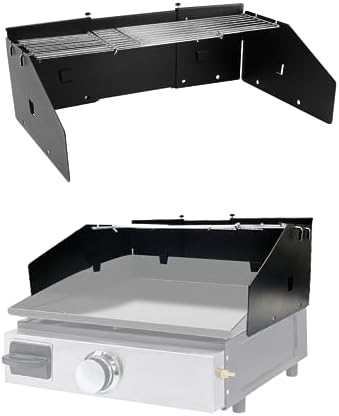 Universal Wind Guard and Warming Rack for Griddle 16-28 Inches