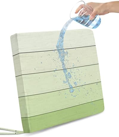4 Pack Sage Green Waterproof Cushion Covers with Ties 20x18x4