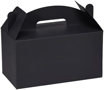 Aosric Black Gable Boxes with Handles 12 Pcs