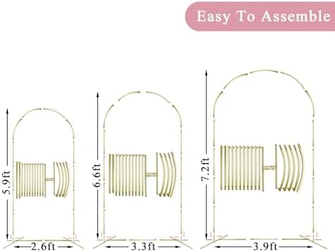 Gold Metal Wedding Arch Backdrop Stand 59x26ft