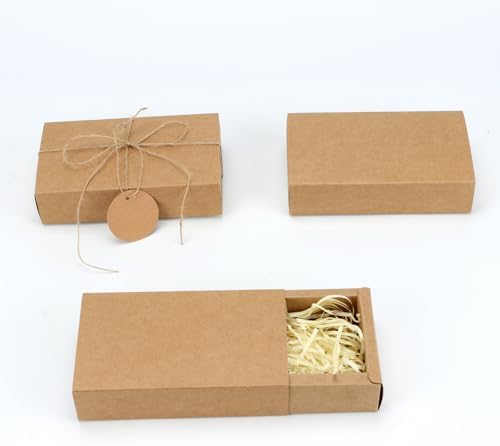 20Pcs Kraft Paper Drawer Box Set for Gifts