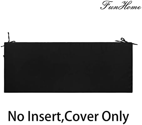 FUNHOME Outdoor Bench Cushion Cover Black