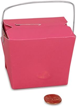 Paper Mart Pink Chinese Take Out Boxes Pack of 24