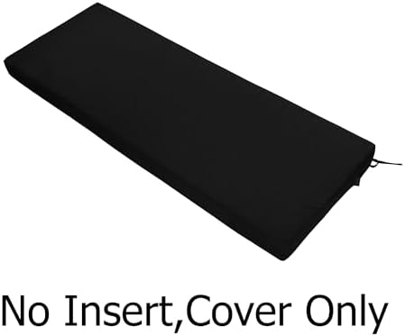 FUNHOME Outdoor Bench Cushion Cover Black