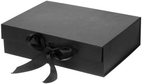 PATIKIL 11x9x4 Inch Magnetic Gift Box Black