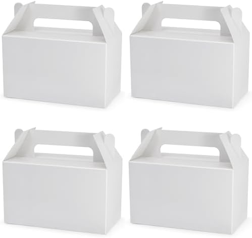 Oletx 50Pcs White Gift Boxes for Parties and Events