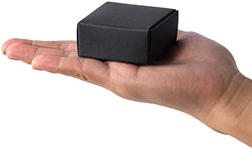 Nignya 100 Pcs Black Mini Gift Boxes Square Kraft Paper Favor Boxes