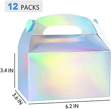 Harhana Iridescent Metallic Foil Gift Boxes - 12 pcs