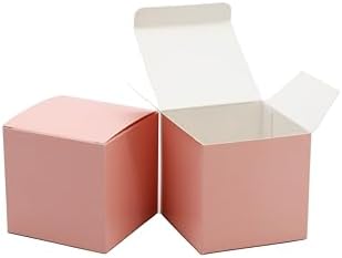 Oletx 25 Pcs Pink Gift Boxes 3x3x3 Inch Set