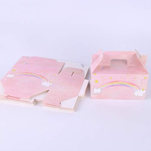 KEPATO 24 Pack Rainbow Party Treat Boxes