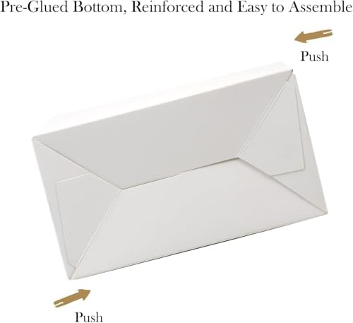 Oletx 50Pcs White Gift Boxes for Parties and Events