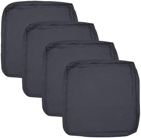 Oslimea 4 Pack 22x20x4 Inch Outdoor Cushion Covers Dark Grey