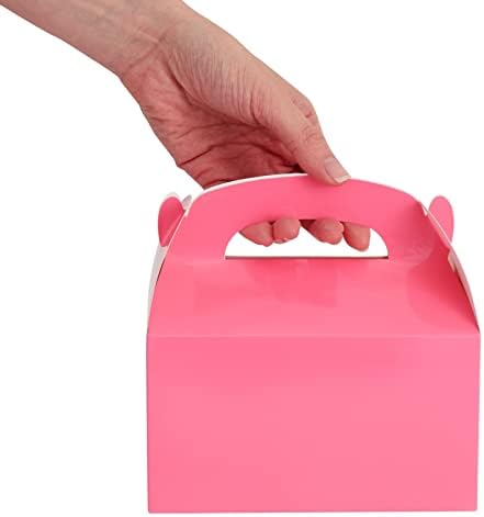 BLUE PANDA 24 Pack Pink Gable Boxes for Parties