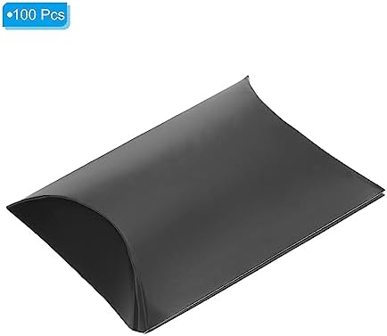 PATIKIL Black Paper Pillow Gift Boxes 100 Pcs