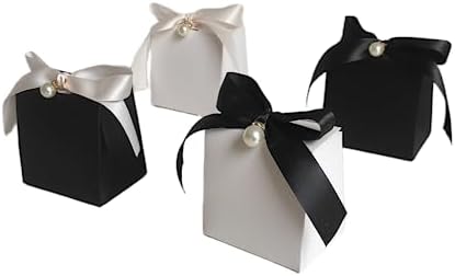 100pcs Gift Boxes with Gold Ribbon and Pearls