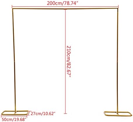 Gold Iron Square Wedding Arch Decor 66ft x 69ft
