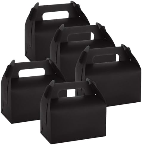 MUXHEL 50 Pcs Black Treat Boxes for Parties