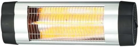 Comfort Zone 1500W Wall Mount Patio Heater with Thermostat and Timer