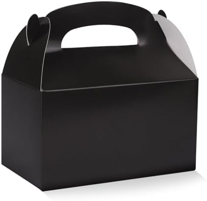 DjinnGlory 36 Pack Black Treat Boxes for Parties