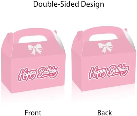 16 Pink Party Favor Treat Boxes for Birthday Parties