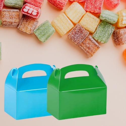 CHNLML 12 Pack Treat Boxes with Handles Orange