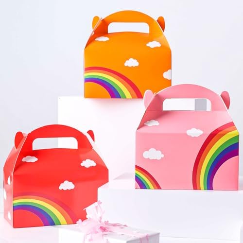 JOHOUSE 16PCS Rainbow Party Favor Boxes