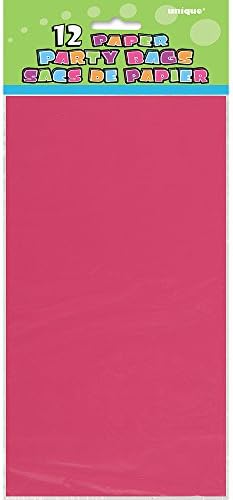 Vibrant Hot Pink Party Bags - Pack of 12
