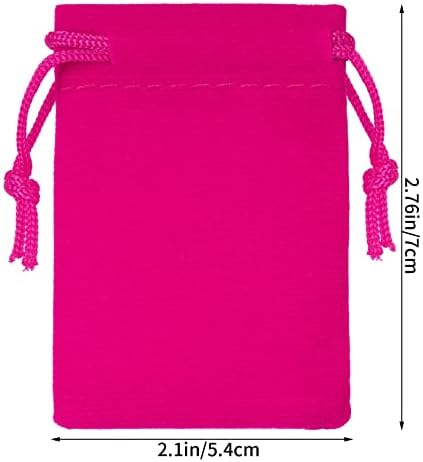 Nydotd Velvet Jewelry Pouches 100pcs 2x28 Inch Drawstring Gift Bags