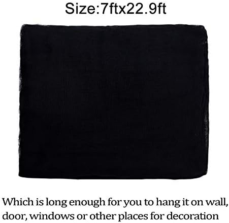 Whaline Halloween Black Creepy Cloth 276x87 Inch Spooky Decoration