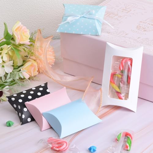 PATIKIL Black Paper Pillow Gift Boxes 100 Pcs