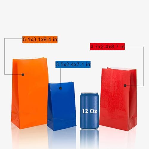 KEYYOOMY 100 Ct Small Kraft Gift Bags
