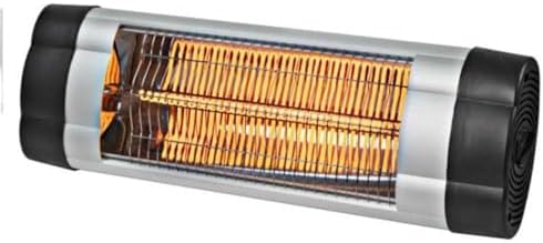 Comfort Zone 1500W Wall Mount Patio Heater with Thermostat and Timer
