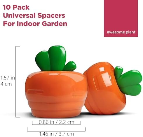 Carrot Spacer Covers for Indoor Hydroponic Systems 10 Pack