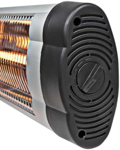 Comfort Zone 1500W Wall Mount Patio Heater with Thermostat and Timer